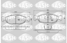 Sada brzdových destiček, kotoučová brzda SASIC 6216029