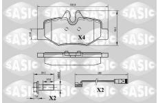 Sada brzdových destiček, kotoučová brzda SASIC 6216033