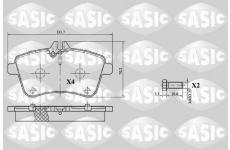 Sada brzdových destiček, kotoučová brzda SASIC 6216034