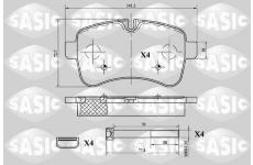 Sada brzdových destiček, kotoučová brzda SASIC 6216038