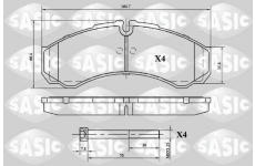 Sada brzdových destiček, kotoučová brzda SASIC 6216040