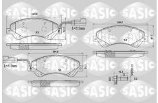 Sada brzdových destiček, kotoučová brzda SASIC 6216042