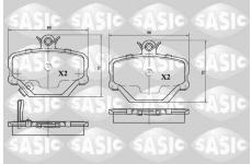 Sada brzdových destiček, kotoučová brzda SASIC 6216045