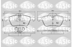 Sada brzdových destiček, kotoučová brzda SASIC 6216047
