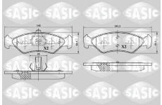 Sada brzdových destiček, kotoučová brzda SASIC 6216049