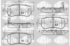 Sada brzdových destiček, kotoučová brzda SASIC 6216050