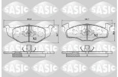 Sada brzdových destiček, kotoučová brzda SASIC 6216051
