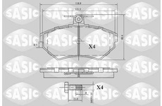 Sada brzdových platničiek kotúčovej brzdy SASIC 6216057