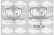 Sada brzdových destiček, kotoučová brzda SASIC 6216064