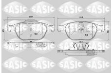 Sada brzdových destiček, kotoučová brzda SASIC 6216068