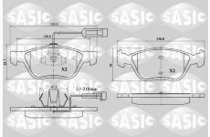 Sada brzdových platničiek kotúčovej brzdy SASIC 6216072