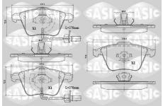 Sada brzdových destiček, kotoučová brzda SASIC 6216074