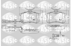 Sada brzdových destiček, kotoučová brzda SASIC 6216077