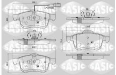 Sada brzdových destiček, kotoučová brzda SASIC 6216078