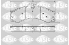 Sada brzdových destiček, kotoučová brzda SASIC 6216087