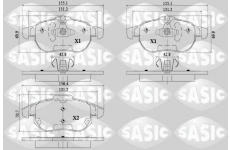 Sada brzdových destiček, kotoučová brzda SASIC 6216095