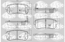 Sada brzdových platničiek kotúčovej brzdy SASIC 6216097