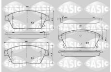 Sada brzdových destiček, kotoučová brzda SASIC 6216098