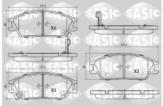 Sada brzdových platničiek kotúčovej brzdy SASIC 6216100