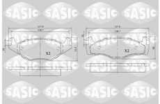 Sada brzdových destiček, kotoučová brzda SASIC 6216102