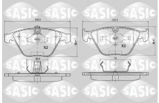 Sada brzdových destiček, kotoučová brzda SASIC 6216104