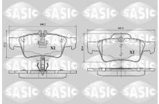 Sada brzdových destiček, kotoučová brzda SASIC 6216105
