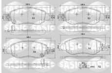 Sada brzdových platničiek kotúčovej brzdy SASIC 6216112