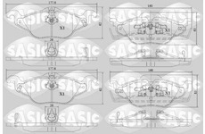 Sada brzdových destiček, kotoučová brzda SASIC 6216120