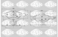 Sada brzdových destiček, kotoučová brzda SASIC 6216121