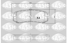 Sada brzdových destiček, kotoučová brzda SASIC 6216122