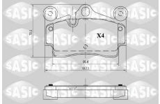 Sada brzdových destiček, kotoučová brzda SASIC 6216127