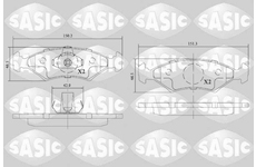 Sada brzdových destiček, kotoučová brzda SASIC 6216130