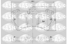 Sada brzdových destiček, kotoučová brzda SASIC 6216131