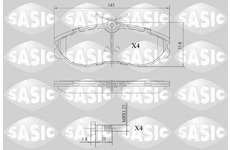 Sada brzdových destiček, kotoučová brzda SASIC 6216135