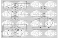 Sada brzdových destiček, kotoučová brzda SASIC 6216143