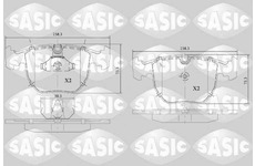 Sada brzdových destiček, kotoučová brzda SASIC 6216147