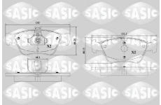 Sada brzdových platničiek kotúčovej brzdy SASIC 6216151