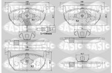 Sada brzdových destiček, kotoučová brzda SASIC 6216164
