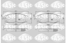 Sada brzdových destiček, kotoučová brzda SASIC 6216167