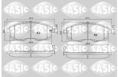 Sada brzdových destiček, kotoučová brzda SASIC 6216169