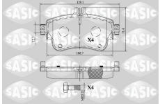 Sada brzdových destiček, kotoučová brzda SASIC 6216175