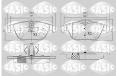 Sada brzdových destiček, kotoučová brzda SASIC 6216185