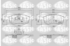 Sada brzdových destiček, kotoučová brzda SASIC 6216190