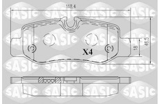 Sada brzdových destiček, kotoučová brzda SASIC 6216192