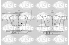 Sada brzdových destiček, kotoučová brzda SASIC 6216197