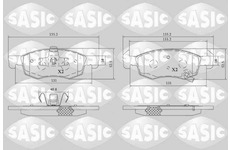 Sada brzdových destiček, kotoučová brzda SASIC 6216203