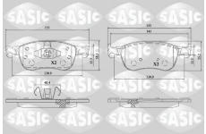 Sada brzdových destiček, kotoučová brzda SASIC 6216205