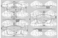 Sada brzdových destiček, kotoučová brzda SASIC 6216207