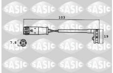 Vystrazny kontakt, opotrebeni oblozeni SASIC 6236007