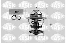 Termostat, chladivo SASIC 9000347